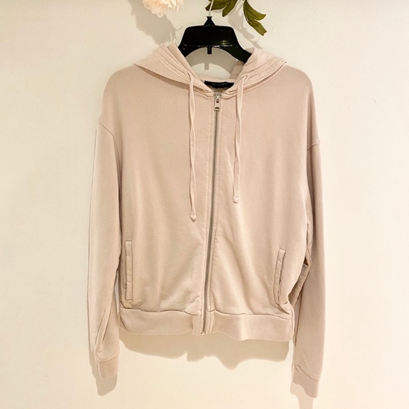 🌴 AllSaints ‘Violet’ Ruffle-Back Zip-Up Hoodie - Picture 3 of 8